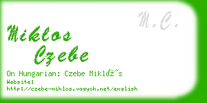 miklos czebe business card